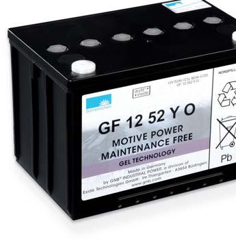 Motive Power > Sonnenschein VRLA block batteries dryfit technology Range GF-Y (dryfit A500 Cyclic) The GF-Y range* is particularly suitable for the leisure and mobility market with applications