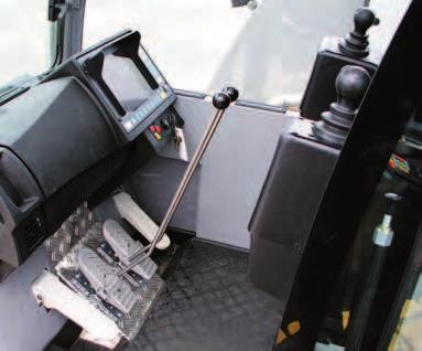 Crane driver s seat with lumbar support