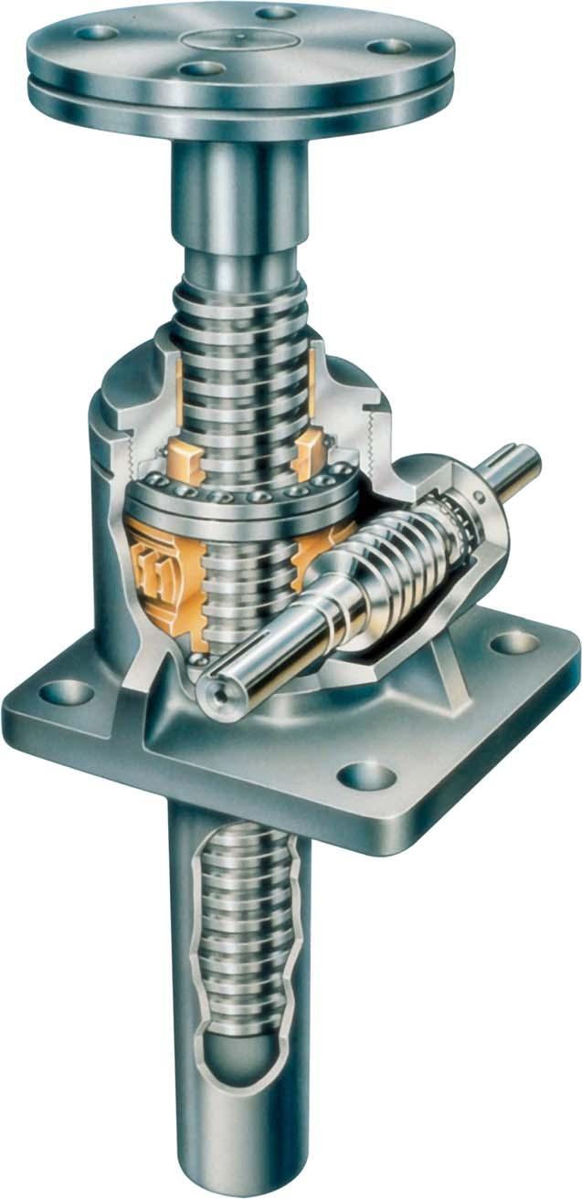 Top Plate - 316 S.S. Must be bolted to lifted member to prevent rotation, except when keyed. Machine Screw Actuators Lifting Screw - 316 S.S. Also available as threaded end or clevis end.