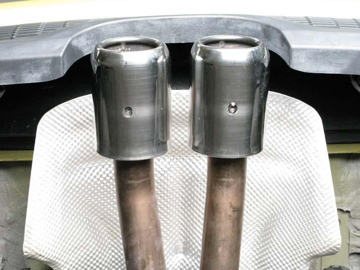 REMOVAL OF ORIGINAL EXHAUST SYSTEM: Put the vehicle onto a car lift.