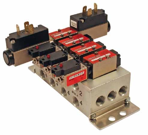 Dash 3 Valves Dash 3 Pilot Operated Solenoid main supply M03N2S04 Manifold 4 Station 3 Valves D3532KLO Dash 3 Single POS 1 Valve D3456560 Dash 3 Double DOS ELECTRICAL SPECIFICATIONS Voltage (Volts)