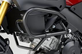 KEY FEATURES No adventure bike dubbed the Grand Tourer can go without these stylish crash bars.