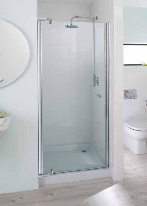 Pivot door alcove The Flight frameless pivot door combines functionality with minimalist styling to enhance even the smallest of showering spaces.