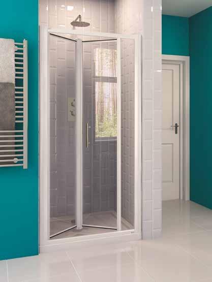 OPTIMA ENCLOSURES Optima Offset Quadrant Optima Double Sliding Door Optima In-line Panel for Wider Enclosures WHITE FRAMES & SCREEN DESIGNS Satin etched effect glass and modesty panel options Satin
