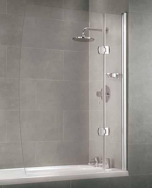 BATHSCREENS BATHSCREENS Bathscreens with Optional Fixed Panels An extra fixed panel adds protection at the end of