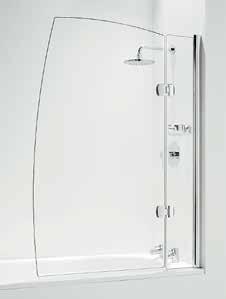 68 Hinged Square with Panel Hinged Curved with Panel Five Panel Folding Shower Curtain Screen A fixed