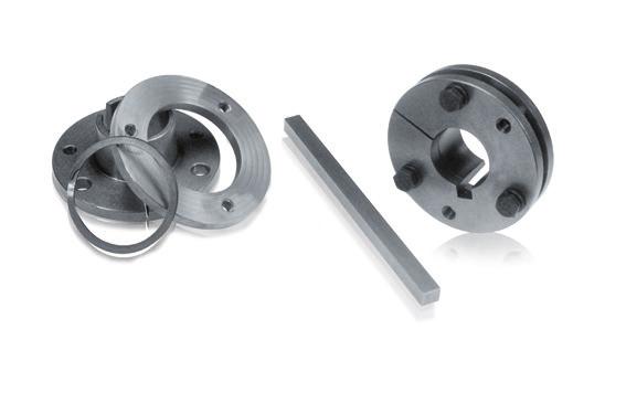 Options and accessories Twin-tapered bushings The patented twin-tapered bushing system provides easy-on/ easy-off mounting for hollow shaft reducer sizes G600, G390 and below.
