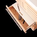 Dimensions of top compartment: 23 3/8 L x 14 1/8 W x 13 H Drawer
