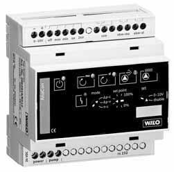 Pump Management Systems Wilo-Control Pump Control Series overview Building Automation BA / Control Technology Series: Wilo-Control AnaCon Analogue interface converter for the universal connection of