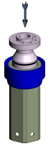 Using the piston as a bump hammer, drive the cylinder into the ring stack until the cylinder hits the surface (a few high-force blows with