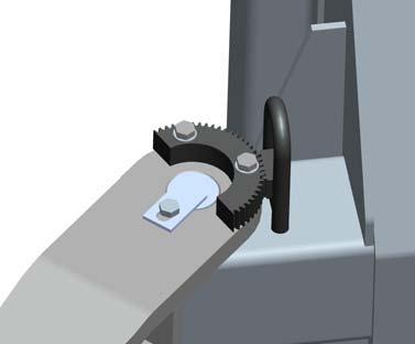 4 Slide arm lock spring over outboard leg of arm lock handle (leg