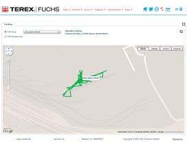 The Terex Fuchs Telematics system records and communicates valuable information on the operating status of each individual machine. Where are the machines?