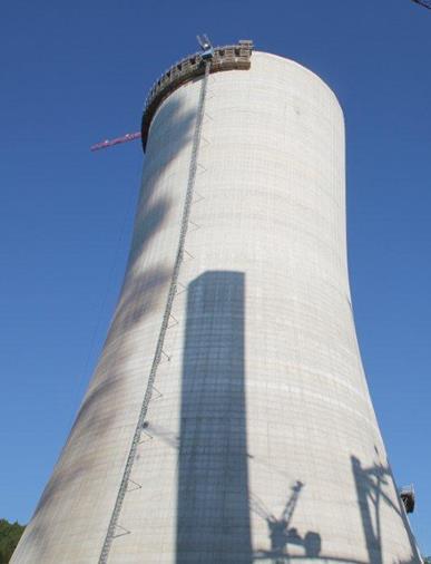 Hladilni sistem in RDP Hladilni stolp Višina 165 m Premer na vrhu 59 m Premer na tleh 100m Hladilni sistem Pretok vode 61 000 m3/h Območje hlajenja 9 K Hitrost