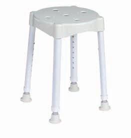 round Shower stool, round Colour White White White White White White Equipment Back Hygiene cutout Back, Hygiene cutout Seat adjustable Seat adjustable Seat
