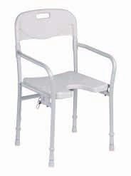 cutout High stability 9400-A Shower chair with arm rests and back rest, folding 9401-A Shower chair with