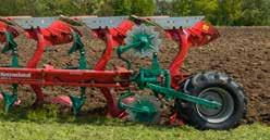280/60 x 15,5 or 420/55 x 17 The wheels are adjustable hydraulically from the tractor cabin with any ISOBUS terminals. The ploughing depth can hence be controlled from the tractor cabin.