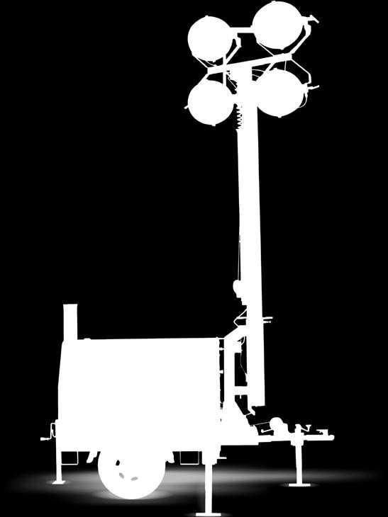 FITTED WITH A NINE- METRE MANUALLY EXTENDIBLE MAST, THE AS 4006 LIGHTING TOWER IS ONE OF THE MOST VERSATILE AND