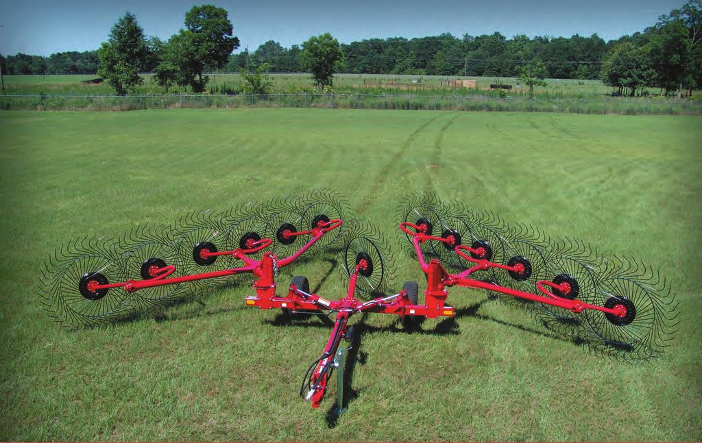 EWR SERIES WHEEL DRIVEN RAKES Shown with optional center wheel Our EWR Series Wheel Hay Rakes are designed to make your harvesting faster, easier, and more efficient.