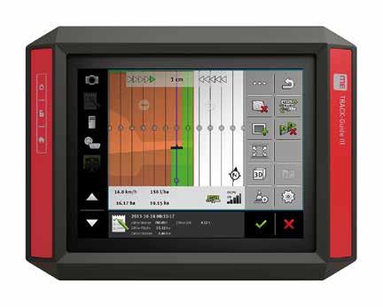 / Müller Trackguide III In case the tractor is not equipped with an ISOBUS terminal, Bredal can offer a touch screen in colour from Müller, along with a complete mounting kit with GPS antenna and