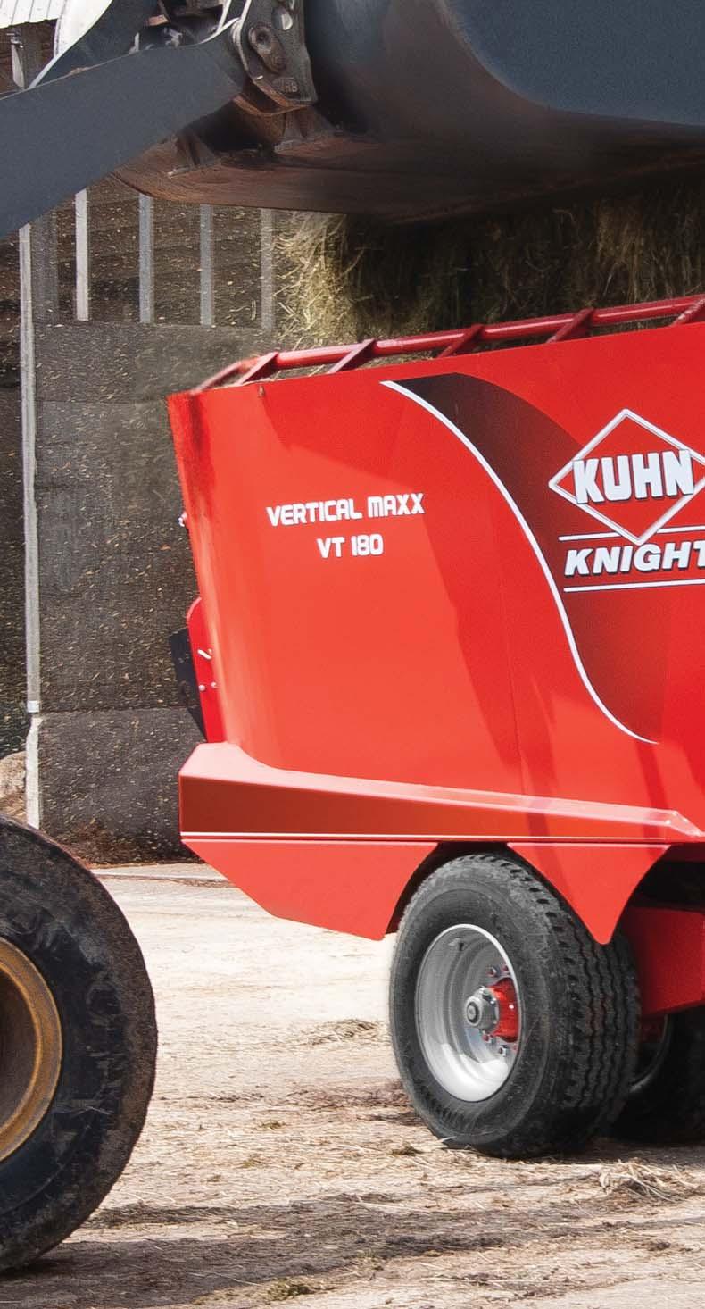 High-Quality Features VT 100 SERIES The new Kuhn Knight VT 100 Series, vertical twin-auger mixers are the latest advancement in