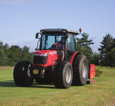 Turfcare made easy 01 The MF 5455 is the ideal tractor for the municipal sector professional. Equally at home on the golf course as it is on a sports field. 02 Seeding made easy and effortless.