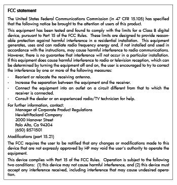 FCC statement VCCI (Class B)
