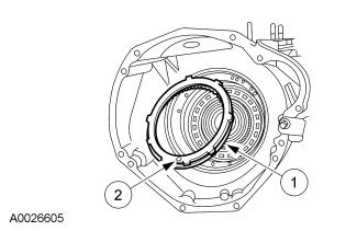 NOTE: Clock position is viewed looking into the converter housing with the top of the transmission in the 12