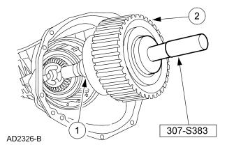 Page 13 of 25 44. NOTE: The special tool must be used to install the coast clutch assembly or damage to the overdrive one-way clutch may occur. NOTE: Use petroleum jelly to hold the No.
