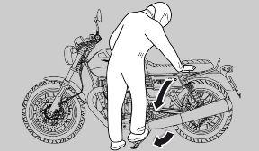 If the noise produced by the exhaust system increases, get immediately in touch with the Dealer or with a Moto Guzzi authorised repair shop. NOTE DO NOT TAMPER WITH THE EXHAUST SYSTEM.