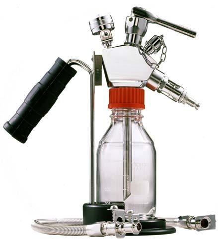 Sampling bottles. The Keofitt Aseptic system enables user to take a truly representative aseptic sample.