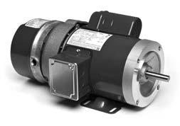 Brake Motors Single Phase, 800 RPM, Totally nclosed, C-Face Footed (Removable Base) Fail-safe, spring set Stearns* 56 Series brake for holding or stopping Brake has manual wear adjustment for longer