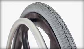 Full Profile Poly 1 3/8 Low Profile Poly 1 3/8 Pneumatic 1 3/8 Corded to prevent it from rolling off the wheel. Provides a softer ride than other low cost over-molded tyres.