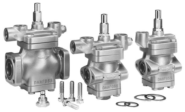 Pressure and temperature regulators, type PM, and pilot valves Introduction Main valves, type PM 1 and PM 3 Pilot valves for mounting directly into main valves, type PM Main valves, type PM 1 and PM