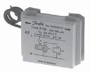 ip-on timers for a.c. control voltage 50/60 Hz Time range Voltage range V Code no. Code no. 0.5-20 s 24-65 047H0180 4-160 s 24-65 047H0181 0.5-20 min 24-65 047H0182 0.