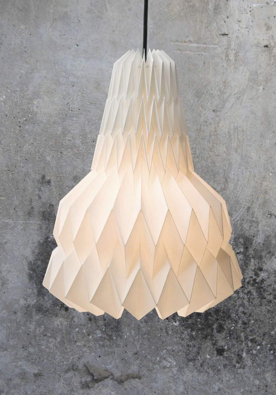 BELL PAPER LAMPSHADE BELL White pleated