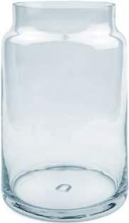 JAR GLASS VASES BOULDER BONE CHINA VASES JAR CLEAR Handmade glass H200