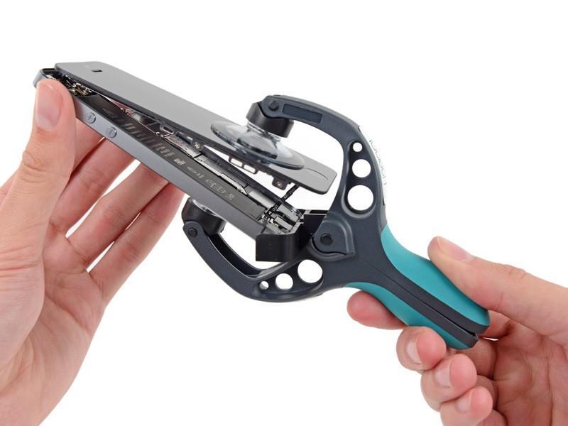 The isclack is designed to safely open your iphone just enough to separate the pieces, but not