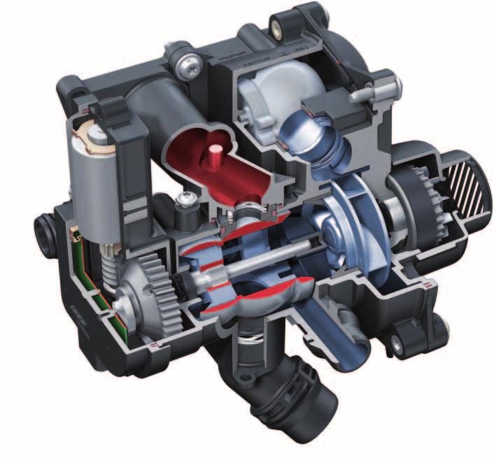 The engine temperature control actuator (Rotary distributor module).