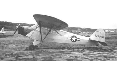 L-4 Piper J3C-65 Cub span: 35'3", 10.80 m length: 22'4", 6.81 m engines: 1 Continental O-170-3 max. speed: 87 mph, 140 km/h (Source: William T.