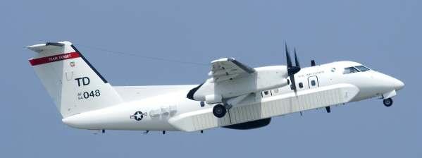 E-9 De Havilland Canada Dash-8 span: 85', 25.91 m length: 73', 22,25 m engines: 2 Pratt & Whitney PW120 max.