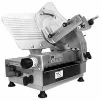 Manufactured in anodised aluminium to resist the corrosive effects of salts and acids Safety switch on centreplate CX Series Gear Driven Slicer Safety switch on centreplate Blade diameter: 300mm,