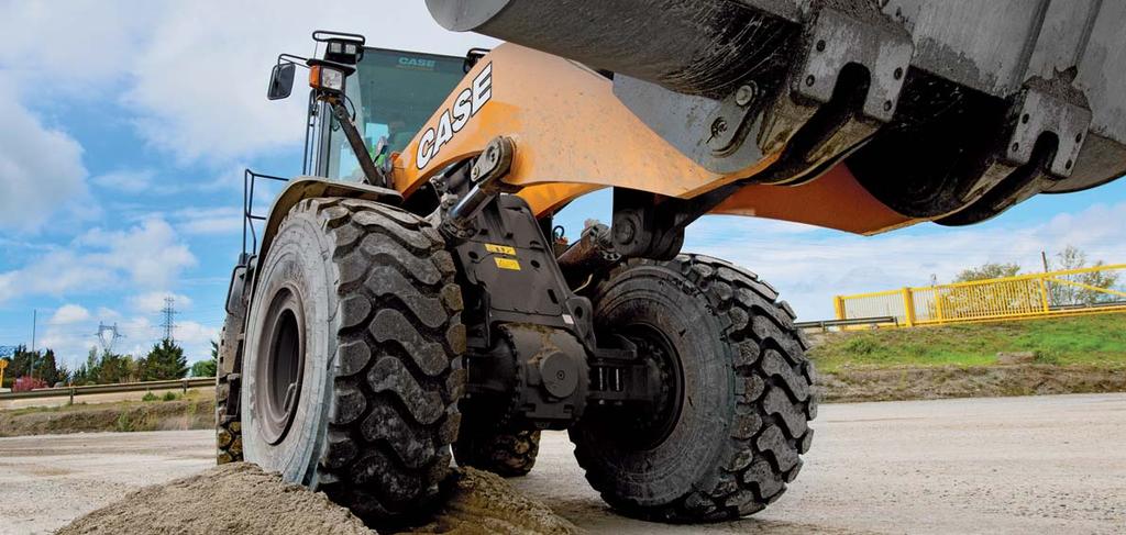 F-SERIES WHEEL LOADERS HIGH RELIABILITY Case heavy-duty axles The heavy-duty axles are tougher, bigger and easier to service thanks to the 3-piece housing design.