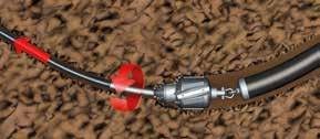 CABLE-GUIDED DRILLING When detection of the bore is especially demanding, cable guided drilling is applied, e.g. for deep boreholes, crossings underneath water bodies or railway tracks or when interferences occur.