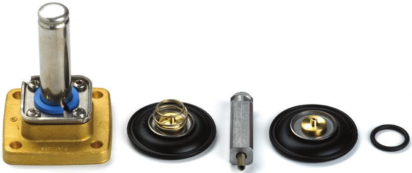 Spare parts kit for NC EPDM seal material For valve type Seal material Code number EV250B 10-12BD EPDM 032U5315 EV250B 18-22BD EPDM 032U5317 The spare parts kit comprises: O-ring for coil 4 screws