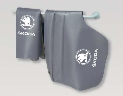 Seat cover for ŠKODA Datex O/N: D-S 15 SK C** The seat cover reliably keeps stains off the front seats. Made of strong grey artificial leather.