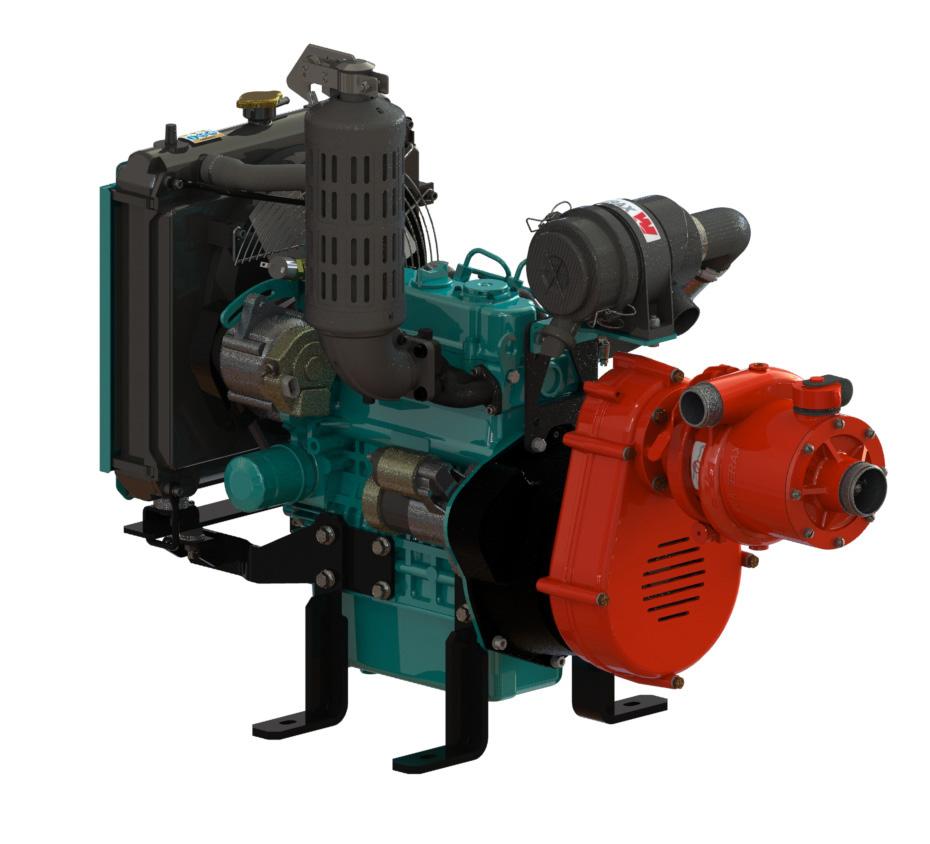 DATA SHEET BB-4 DIESEL BB-4-D902 VEHICLE MOUNT HIGH PRESSURE 4-STAGE FIRE PUMP The WATERAX BB-4-D902 pump pairs a reliable high performance 4-stage pump end with a powerful Kubota D902-E4B 3-Cylinder