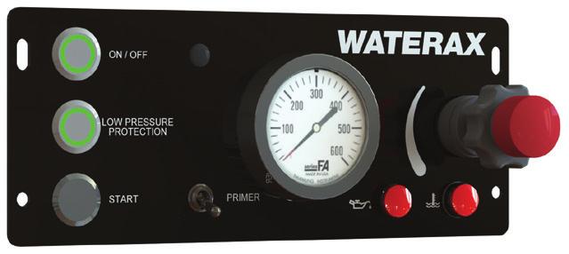 Water Temperature LED Indicator and Shutdown, Hourmeter, and Analog Tachometer.
