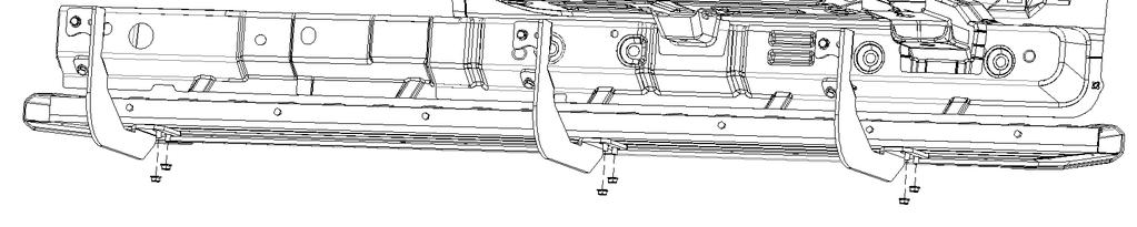 3 Align the bolts in the channels on the underside of the running board with the slots in the mounting braces and