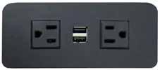 Cove Power Module ORDER CODE 0 = ORDER CODE B = ORDER CODE S = None Yes - Black Yes - Silver Cove Power Module Two power receptacles Two USB charge ports (not data-compatible) Thumbscrew clamps
