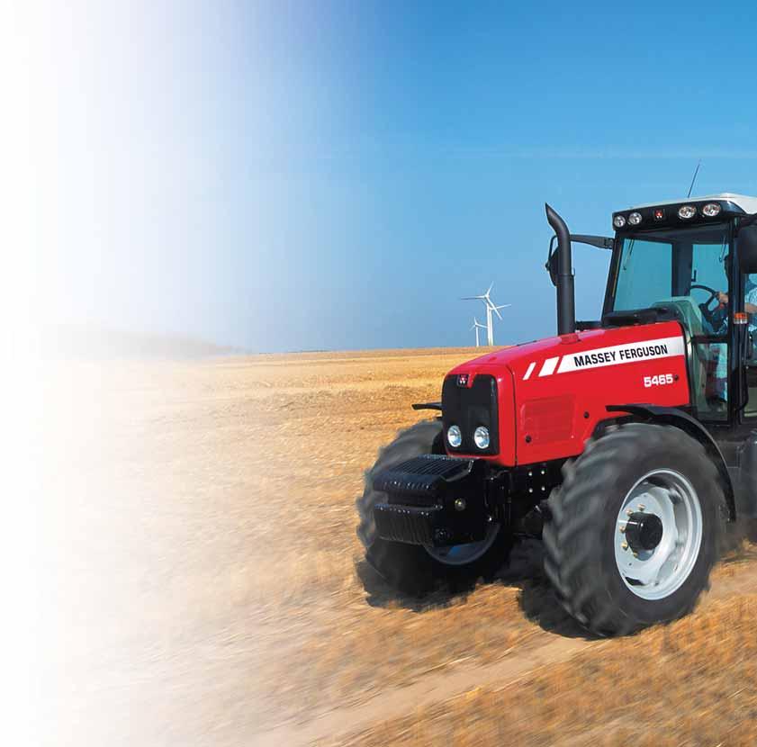 Usable power... with much more torque A wide spread of power and torque work in harmony with the easy-to-use transmissions, contributing fundamentally to the versatility of the MF 5400 Series.